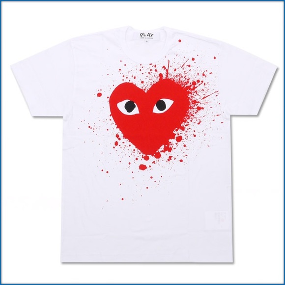 cdg splatter tee